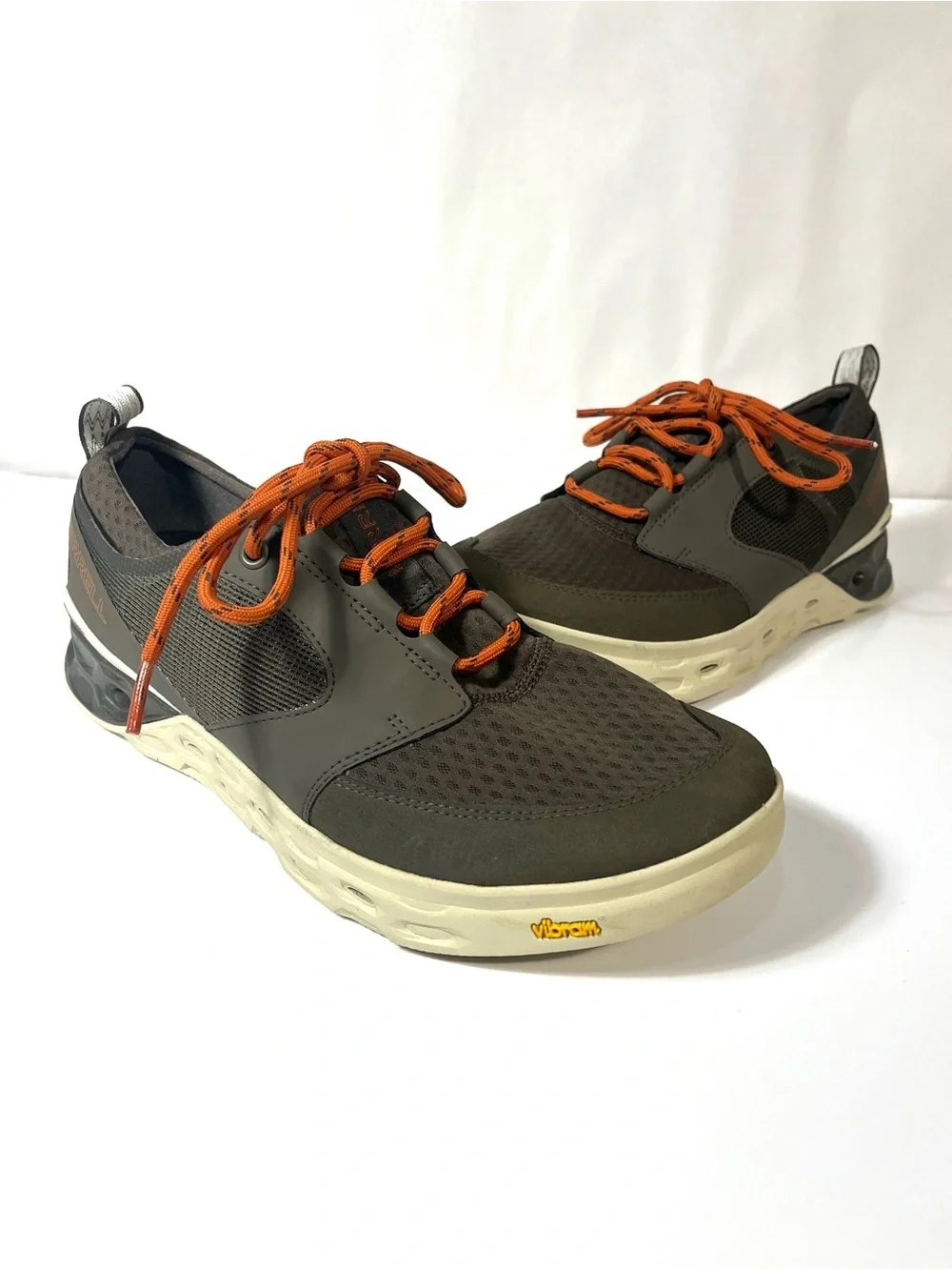 Merrell Tideriser Lace Boat Water Shoes Brown Orange Men's 9
